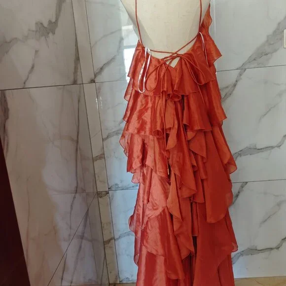 Pandorea Layered Maxi Dress - Coral Clay - Picture 9 of 10
